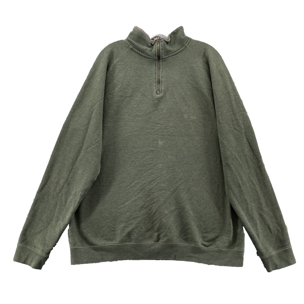 Red Head Sweater Men Large Green 1/4 Zip Pullove Cabincore Outdoor Preppy Travel
